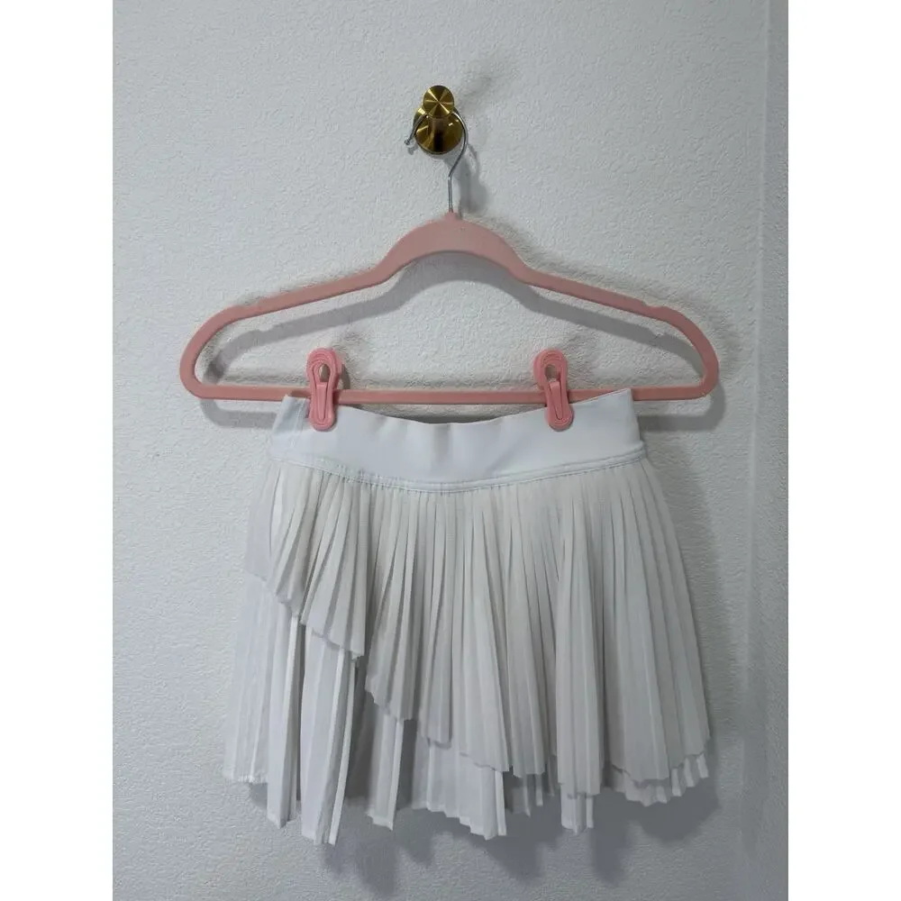 Lululemon Tiered Pleats High-Rise Tennis Skirt White Women’s Size 4
